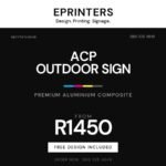 ACP Outdoor Sign promotional graphic, ePrinters Port Shepstone