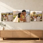 A2 and A3 Canvas Trio displayed as a photo canvas gallery on a living room wall